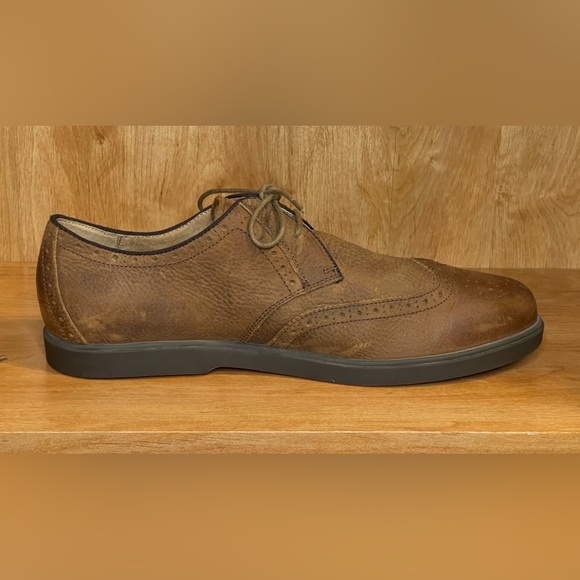 Polo Ralph Lauren Other - Polo Ralph Lauren Orrick Wingtip Distressed Brown Leather Dress Shoes Men Sz 12D